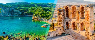 Greece Athens and Corfu by plane . The best price in Logitravel