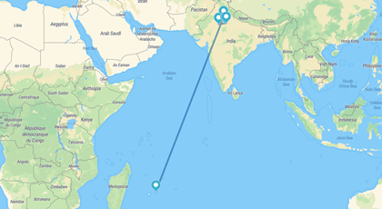 Distance Between India And Mauritius India And Indian Ocean Islands: Golden Triangle And Mauritius . The Best  Price With Logitravel.